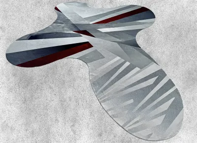 فرش سایز بزرگ کد : 1225A-TL ، طوسی