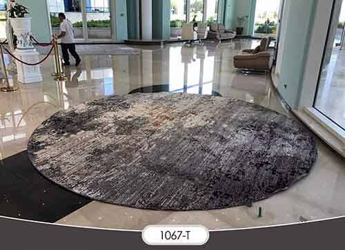 فرش سایز بزرگ کد : 1067T ، زمینه طوسی و خاکستری